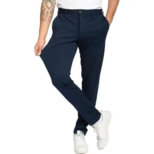 Produktbild: Performance Pants Herren Navy (Größe 34W/34L) - Stilvolle Herren Hosen Stretch - Chino Hose Stretch - Stilvolle Anzughose - Modische Praktische Männer Hosen für Business & Freizeit