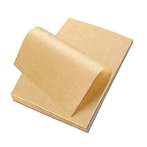 Produktbild: Pergamentpapier, 100 Baltt Backpapier Zuschnitte Antihaftbeschichtet Pergament Backpapier Ungebleichtem zum Backen Wachspapier für Lebensmittel Butter Käse