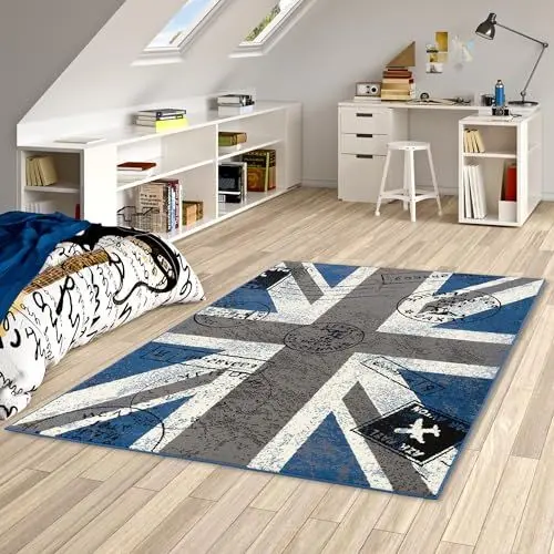 Produktbild: Pergamon Kinder und Jugend Teppiche mit Tier- und Sternmotiven | Plegeleicht Kurzflor für Kinderzimmer und Jugendzimmer