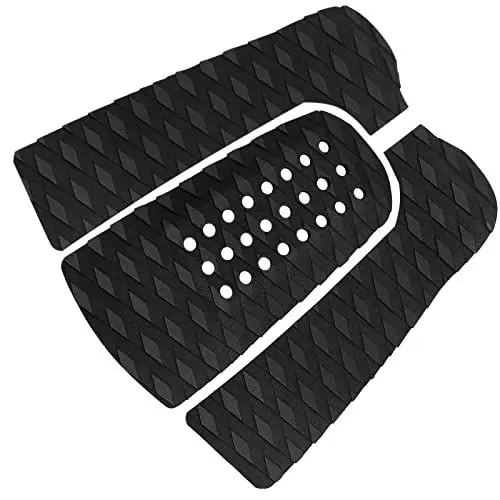Produktbild: PerGar Surfbrett-Traktionspad-Set, 3-teiliges Eva-Surfbrett-Traktionspad, Rutschfestes Surfbrett-Tailpad mit Einzigartigem Rillenmuster, für Kiteboard-Surfbretter, Skimboards,