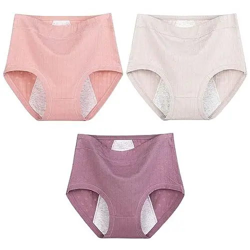Produktbild: Perioden Bikinihosen für Damen Perioden Hose zum Schwimmen Badehose Auslaufsichere Strömungsabsorption High Waist Bikini Hose Absorbierend Bikini Slips Period Swimwear Baumwolle