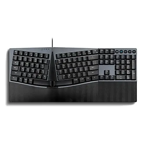Produktbild: Perixx PERIBOARD-535BR Kabelgebundene ergonomische mechanische Geteilte Tastatur, Flache braune taktile Schalter, kompatibel mit Windows und Mac OS X, US-Englisch