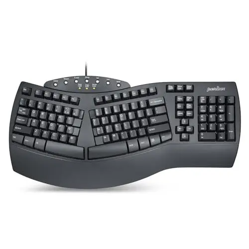 Produktbild: Perixx PERIBOARD 512 Ergonomische Tastatur USB QWERTY US English Layout, Schwarz