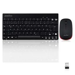 Produktbild: Perixx PERIDUO-712, Kabelloses Mini Tastatur und Maus Set - Minigröße - mit Nano Receiver - 2.4Gh - Schwarz - Leicht und Klein