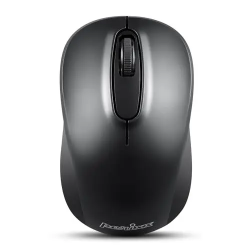 Produktbild: Perixx PERIMICE-722B kabellose Maus - Leiser klick - Tragbares Kompaktformat - schwarz - für Rechtshänder