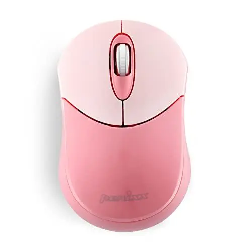 Produktbild: Perixx PERIMICE-802PK kabellose Bluetooth-Maus, tragbares Design, kompatibel mit Windows, iOS und Android-PC, Laptop, Tablet und Smartphone, Rosa