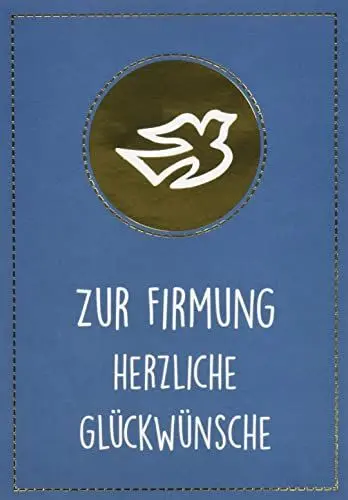 Produktbild: Perleberg Karte zur Firmung - Lifestyle Collection - Taubenmotiv - Grußkarten modern mit passendem Umschlag - Geschenk Firmung - Karten zur Firmung in 11,6 x 16,6 cm