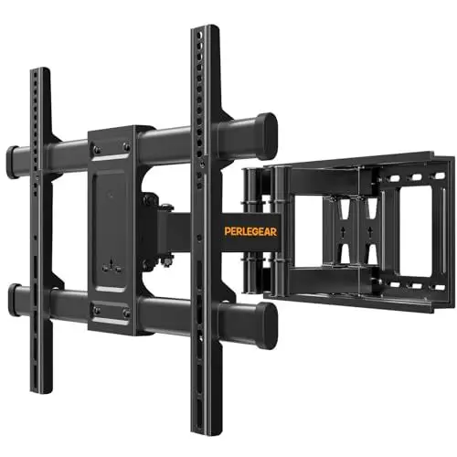 Produktbild: Perlegear TV Wandhalterung Schwenkbar Neigbar für 37-84 Zoll Flach & Curved Fernseher, TV Halterung max.VESA 600x400mm bis zu 60kg