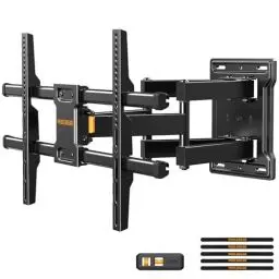 Produktbild: Perlegear TV Wandhalterung für 32-85 Zoll TVs bis zu 60 kg, Schwenkbar Neigbar Wandhalterung Fernseher, Fernseher Halterung mit werkzeugfreier Neigung, Max VESA 600x400mm, PGLF6