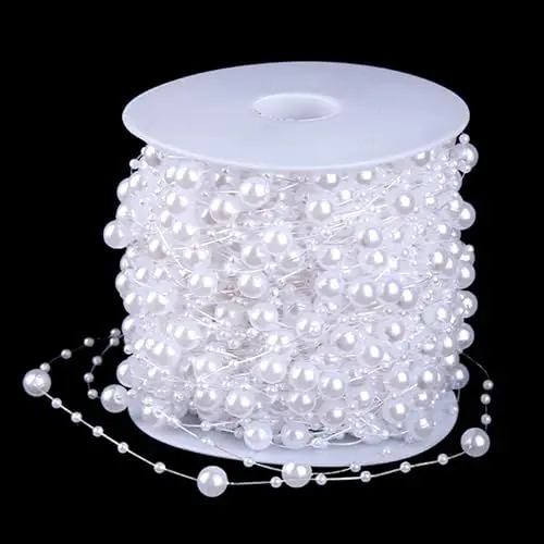Produktbild: Perlenkette DIY Handwerk, Perlenkette Tisch Deko, Perlenkette Esstisch Deko, Perlenkette Vorhang Deko, Perlenkette Partydeko, Verwendet für DIY Handwerk, Hochzeiten, Brautsträuße, Tischdekorationen