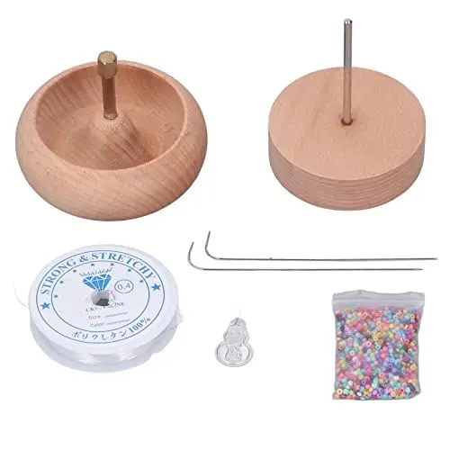 Produktbild: Perlenspinner, Perlenstringer, Schaftwerkzeug, Einfädler, Perlenstringer, Drehen für Spinner, Holzperlenwebstühle