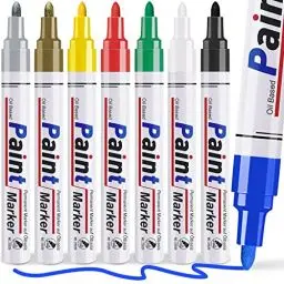 Produktbild: Permanent Marker lackstift glasmalstifte wasserfeste stifte:8 permanent marker bunt wasserfester stift glasmalfarbe für steine bemalen,Glas, Holz, Tasse,metall, kunststoff Basteln diy set lackstifte
