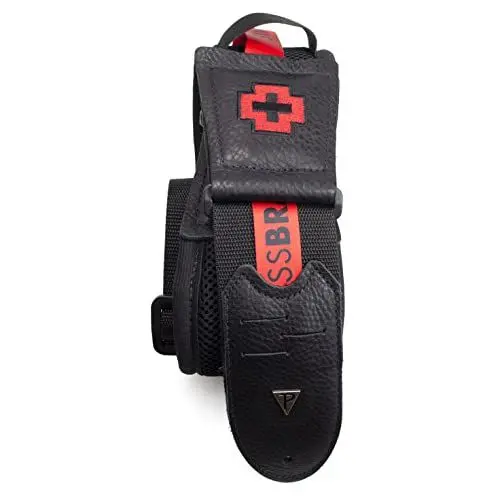 Produktbild: Perri's Leathers Ltd NEO35SB-8292 Gitarrengurt, offizielles Lizenzprodukt, verstellbar, für Akustik-/Bass-/E-Gitarren, hergestellt in Kanada