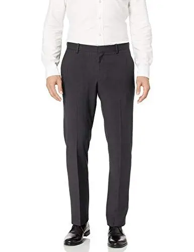 Produktbild: Perry Ellis Herren Solid Stretch Suit Pant Anzughose, Charcoal Heather, 33W x 32L