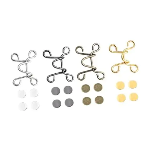 Produktbild: PERSELOSO 4 Stück Hosenbund Knopf Einstellbare Taillenknöpfe für Jeans Pullover und Kleidung Nagelfrei für Formelle und Anlässe Design für Einfachen Einsatz