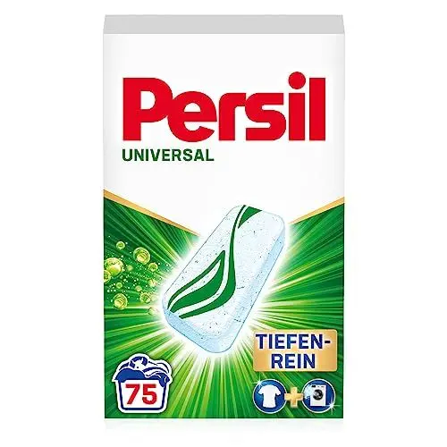 Produktbild: Persil Power Bars Universal Waschmittel (75 Waschladungen), vordosiertes Vollwaschmittel mit biologisch abbaubarem Schutzfilm, für reine Wäsche & hygienische Frische für die Maschine
