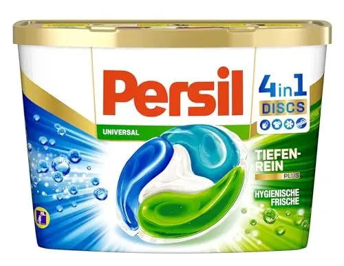 Produktbild: Persil Tiefenrein 4in1 DISCS (16 Waschladungen), Universal Waschmittel mit Tiefenrein Technologie, Vollwaschmittel für reine Wäsche und hygienische Frische für die Maschine