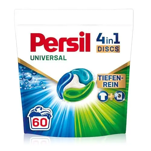 Produktbild: Persil Universal 4in1 DISCS (60 Waschladungen), Universal Waschmittel mit Tiefenrein Technologie, Vollwaschmittel für reine Wäsche und hygienische Frische für die Maschine
