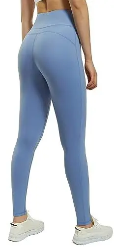 Produktbild: Persit Sporthose Damen, Sport Leggings High Waist Yogahose Gym Leggins Sportleggins Lange (40, Kriedeblau, Herstellergröße: M)