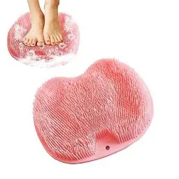Produktbild: Personal Cleaning Foot Washing Bath Brush, Fußbürste Wäscher Massagegerät Dusche mit rutschfesten Saugnäpfen, Silikon Massager reiniger fußwäscher fuss, Dusch Rückenschrubber (rot)