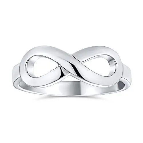 Produktbild: Bling Jewelry Personalisieren Sie Einfacher Beste Freunde Figur 8 Liebesknoten Symbol BFF Unendlichkeit Ring Für Frauen Teen .925 Sterlingsilber Anpassbar