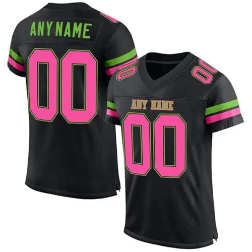 Produktbild: Personalisiert American Football Trikot Herren Damen Kinder Jugend Custom Jersey Personalized Name Und Number Kostüm Schnelltrocknend Rugby Shirt, Personalisierbar Oder Blanko