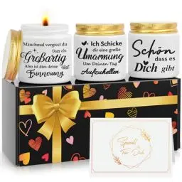 Produktbild: Geschenke für Frauen, Geburtstagsgeschenk für Frauen, Freundin, Kerzen, Duftkerzen im Glas, Personalisierte Geschenkset, Muttertagsgeschenke zum Mama, 3pcs kerze mit Spruch
