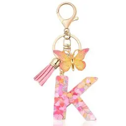 Produktbild: Personalisierter Schlüsselanhänger, Schlüsselanhänger für Damen, süßer Schlüsselanhänger, personalisierter Schlüsselanhänger, Tasche, Schlüsselanhänger, Geburtstagsgeschenke für die Schwester (K)