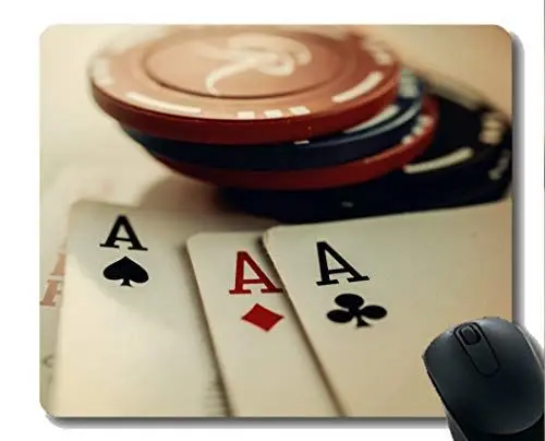 Produktbild: Personalisiertes Design-Mauspad, Pokerkarte Kunst-Mauspad Genähte Kanten