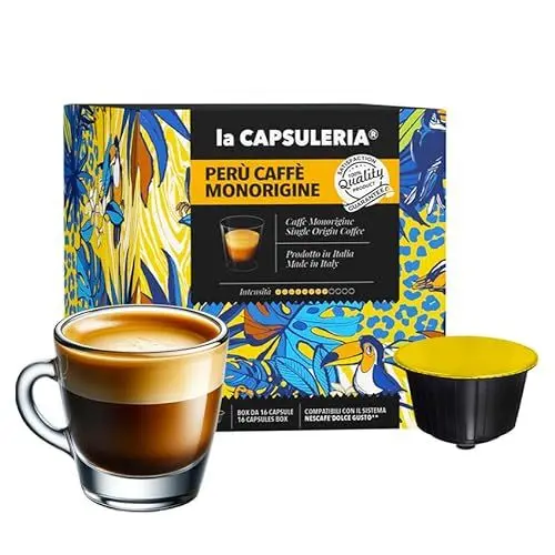 Produktbild: PERU' 100% Arabica Einzelherkunftskaffee (96 Kapseln) kompatibel mit Nescafé Dolce Gusto