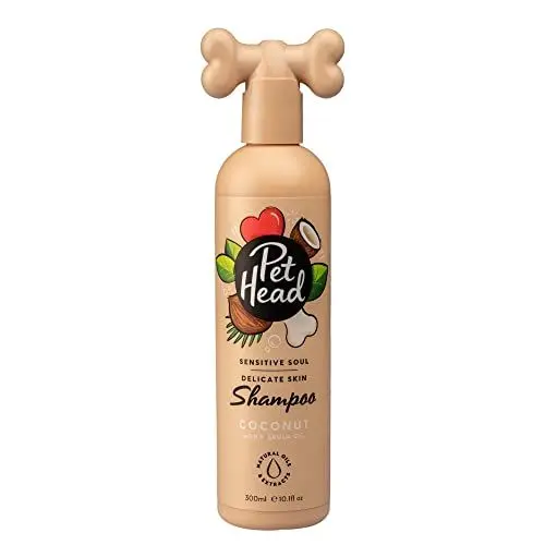 Produktbild: Pet Head Sensitive Soul Hundeshampoo | Kokosnussduft | Pflegt und Beruhigt Empfindliche Haut | pH-Neutral | Vegan & Tierversuchsfrei | Sanfte Formel für Hunde und Welpen | 300ml