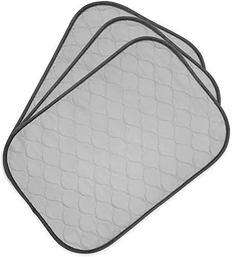 Produktbild: PET MAGASIN Wiederverwendbare Trainingsunterlagen für Hunde, 3 Stück, sehr saugfähig und waschbar, mit wasserdichter Unterseite (L)