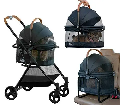 Produktbild: Pet Gear 3-in-1 Reisesystem, View 360 Kinderwagen lässt sich in eine Tragetasche und Sitzerhöhung verwandeln, mit Easy Click N Go Technologie, für kleine Hunde und Katzen