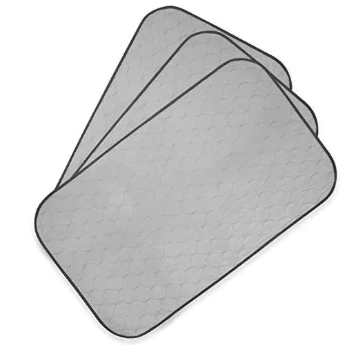 Produktbild: Pet Magasin Sehr saugfähige, Wiederverwendbare und waschbare Trainingspads für Haustiere mit wasserdichter Unterseite (3 Stück), grau, passend für Standardkäfig, M 83,8 cm x 50,8 cm (3 Stück)