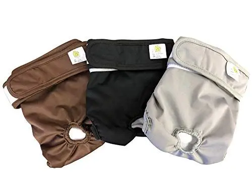 Produktbild: Pet Magasin Waschbare Hundewindeln (3-er Packung) Wickelwindeln für Hunde mit hoher Saugfähigkeit (Original, S)