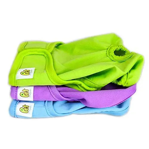 Produktbild: Wiederverwendbare Hundewindeln (3er Packung) Hygienische Hundewindeln (Solide, M)