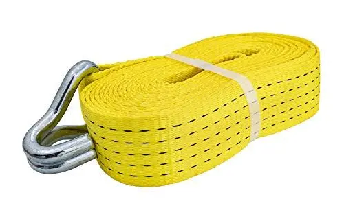 Produktbild: PETEX 43193519 Spanngurt ohne Ratsche 1-Teilig, 7, 6 M, 50 mm, 2500/5000 Dan, Doppelspitzhaken, Gelb