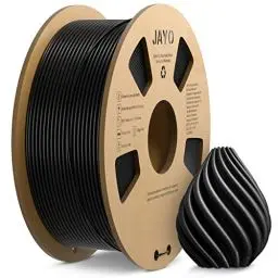 Produktbild: JAYO PETG Filament 1.75mm Schwarz 1.1KG, PETG Starke Zähigkeit 3D Drucker Filament, Maßgenauigkeit +/- 0.02 mm, 1.1kg Spule(2.4lbs) für die meisten FDM 3D Drucker