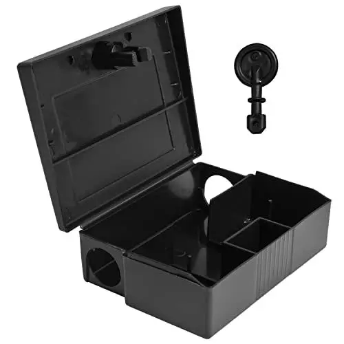 Produktbild: Petigi Mausefalle Mäuse Maus Garten Köder Box Köderbox Koederbox Köderstation für Mäusegift Maeuse Mäuseköderbox Gift Koeder Wühlmaus Vertreiben Schlüssel