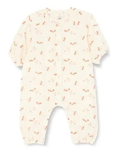 Produktbild: Petit Bateau Baby Mädchen Langer Overall, Weiss Avalanche / Mehrfarbig, 18 Monate