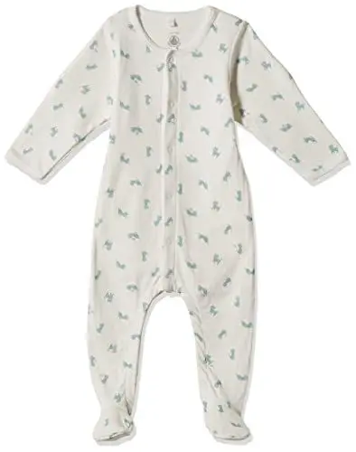 Produktbild: Petit Bateau Unisex Baby Body, Weiss Marshmallow / Grün Herbier, Verfrüht