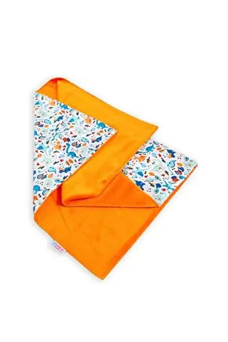 Produktbild: Petit Lulu Wickelunterlage für Babys | wasserdicht waschbar wiederverwendbare Wickelauflage | Windelmatte | Wickeltischunterlage | Windel Matte für Unterwegs | Made in EU (Prähistorische Tiere)