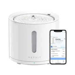 Produktbild: PETKIT Automatische Intelligenter Trinkbrunnen für Katze und Hund, Drahtlose Wasserpumpe,2L Sichtbarer Wasserstand mit Filter,App-gesteuert, Ultraleise
