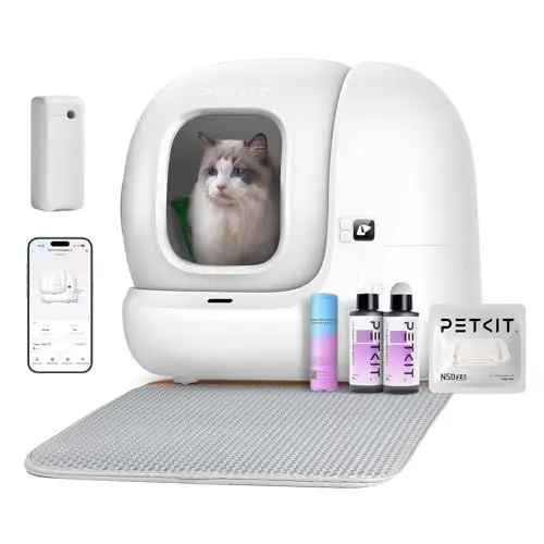 Produktbild: PETKIT Pura Max 2 Selbstreinigende Katzentoilette, 76L Katzenklo Selbstreinigend,xSecure,Geruchsbeseitigung,App-Steuerung,Große Fassungsvermögen,Automatisches Katzenklo für Mehrere Katzen