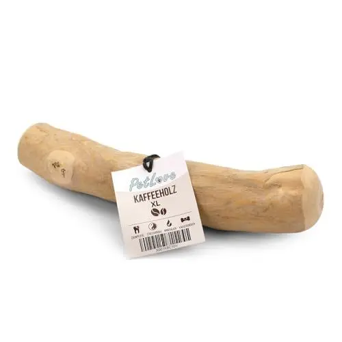 Produktbild: PetLove Kaffeeholz für Hunde • Kauholz Hund als Hundespielzeug & Zahnpflege • Holzknochen für Hund • Ohne Koffein • Größe: XL • Für große Hunde