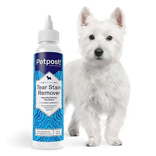 Produktbild: Petpost | Tränenfleckentferner für Hunde und Katzen - Die Beste und natürlichste Reinigung für weißes Fell - Sanfte und Sensitive Augenreiniger ohne Chemikalien - Beruhigendes Kokosöl - 237 ml