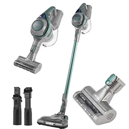 Produktbild: Petra PF01195VDEEU7 Pet+ Kabelloser 2-in-1 Staubsauger - 22,2V Akku Stielstaubsauger, Leichtgewicht Handstaubsauger, 40 Minuten Reinigungskraft, LED-Bodenbürste mit 2-in-1 Fugendüse & Tierhaaraufsatz