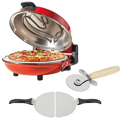 Produktbild: Petra PT5666VDE Elektrischer Pizzaofen - 1200W Drinnen Pizzabäcker, 5 Heizstufen, Schnelles Vorheizen, Professionell 12