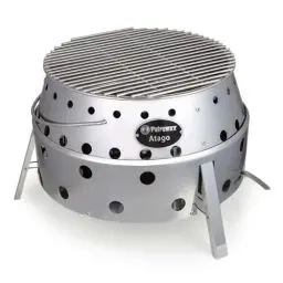 Produktbild: Petromax Atago Grill - Tischgrill für den Einsatz beim Camping, im Garten oder Balkon - ideal zum Grillen, als Ofen oder Feuerschale - Picknick Grill mit Kohle- und Grillrost - Edelstahl