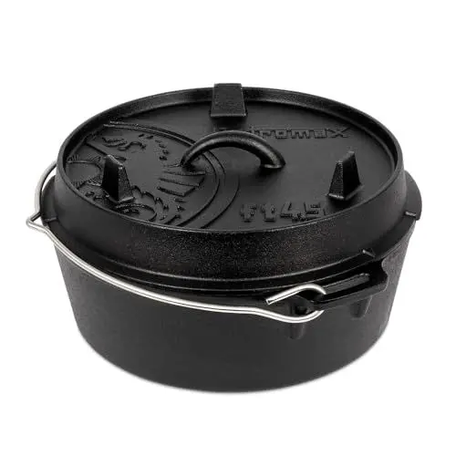Produktbild: Petromax Feuertopf ft4,5 - Dutch Oven mit planem Boden für alle Herdarten, Gasgrill, Backofen, Gaskocher und offenes Feuer - sofort einsatzbereit ohne Einbrennen - Kochtopf mit Deckel - 3,5 Liter